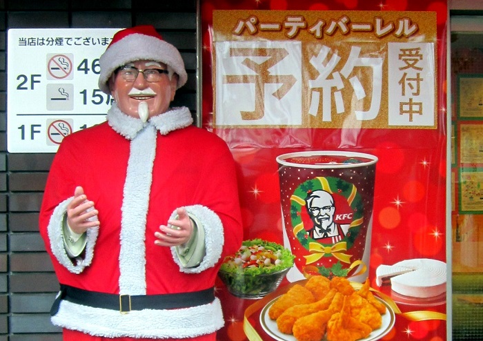 Gà rán KFC là món ăn Giáng sinh truyền thống ở Nhật Bản. Nguồn: Says