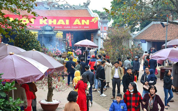 Lễ hội Khai ấn Đền Trần tại Nam Định sẽ không được tổ chức để phòng dịch Covid-19. (Ảnh: TTXVN)